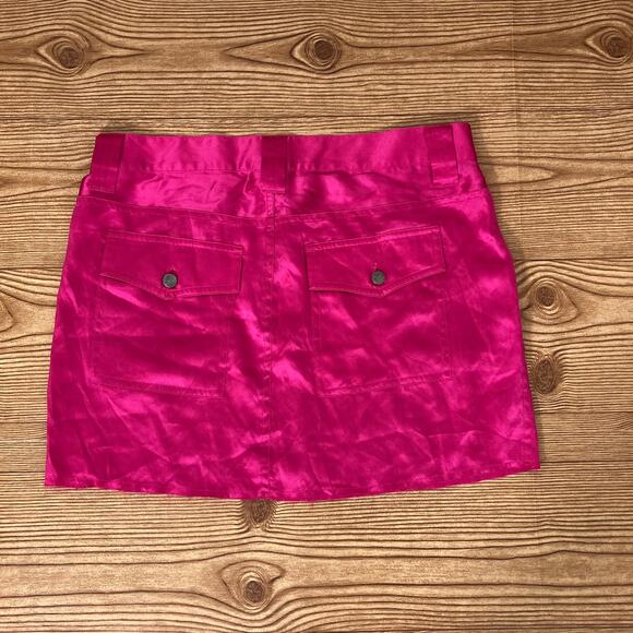 New! Y2K HOT PINK Mini Skirt with POCKETS - Vintage JOIE Skirt Size 6 - Picture 5 of 7